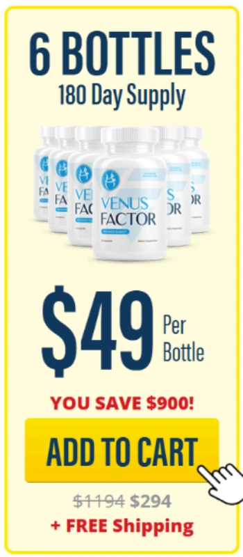 Buy Venus Factor 6 bottles 180-day supply free shipping offer